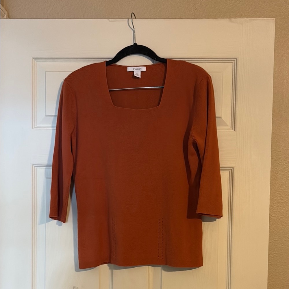 dressbarn Rust Orange Blouse